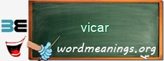 WordMeaning blackboard for vicar